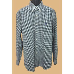 Ralph Lauren Mens Classic Fit Black Check Dress Shirt XL
